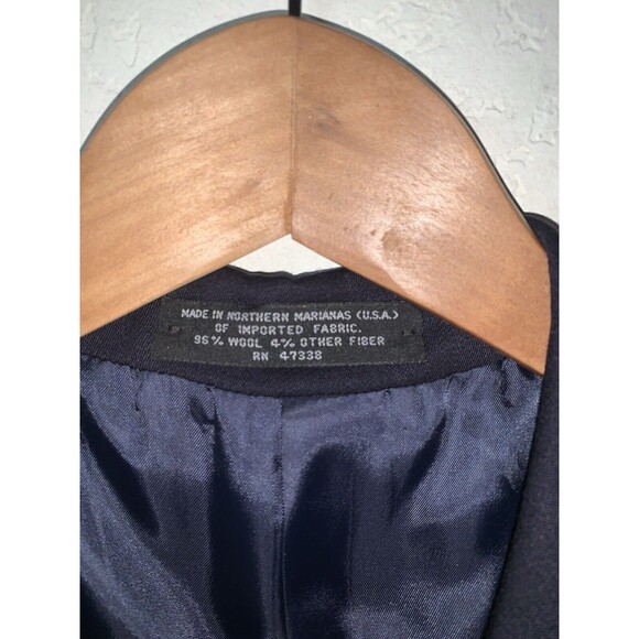 Jones New York Wool Blazer Jacket Mens 42R Blue Padded 3 Button Single Breasted - Picture 3 of 8